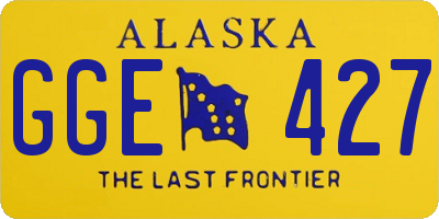 AK license plate GGE427