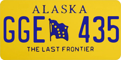 AK license plate GGE435