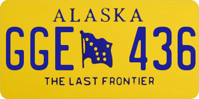 AK license plate GGE436