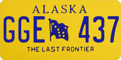 AK license plate GGE437