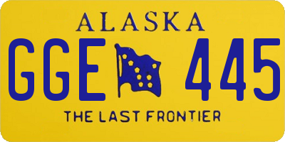 AK license plate GGE445