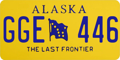 AK license plate GGE446