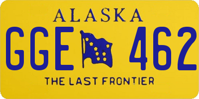 AK license plate GGE462