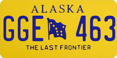 AK license plate GGE463