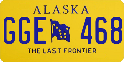 AK license plate GGE468