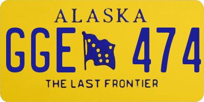 AK license plate GGE474