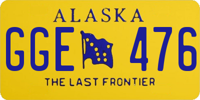 AK license plate GGE476