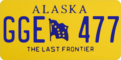AK license plate GGE477