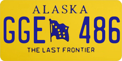 AK license plate GGE486