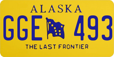 AK license plate GGE493