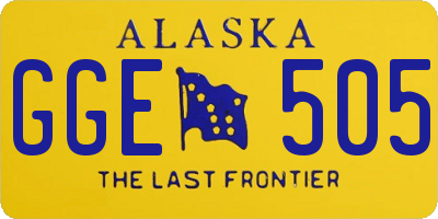 AK license plate GGE505