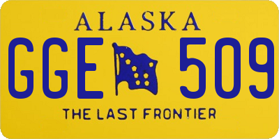AK license plate GGE509