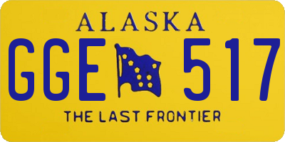 AK license plate GGE517