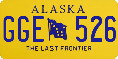 AK license plate GGE526