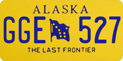 AK license plate GGE527