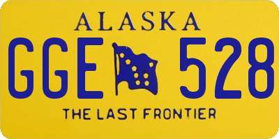 AK license plate GGE528