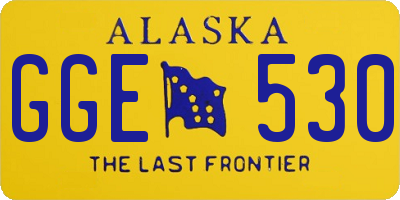 AK license plate GGE530