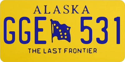 AK license plate GGE531