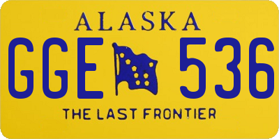 AK license plate GGE536