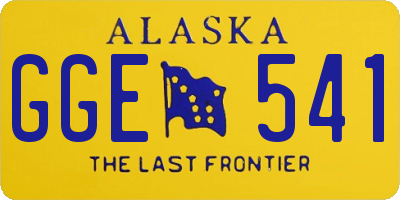 AK license plate GGE541