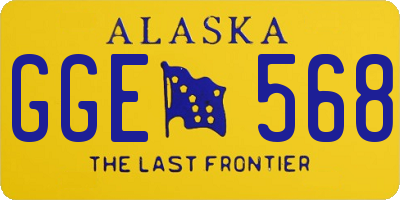 AK license plate GGE568