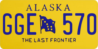 AK license plate GGE570