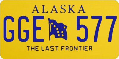 AK license plate GGE577