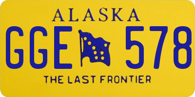 AK license plate GGE578