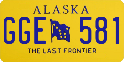 AK license plate GGE581