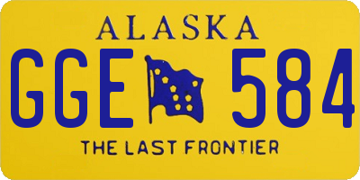 AK license plate GGE584