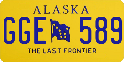 AK license plate GGE589