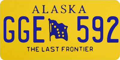 AK license plate GGE592