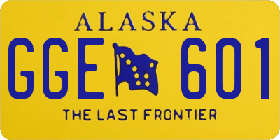 AK license plate GGE601