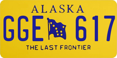 AK license plate GGE617