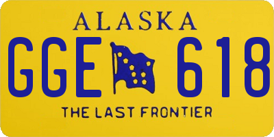 AK license plate GGE618