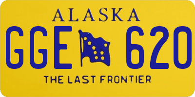 AK license plate GGE620
