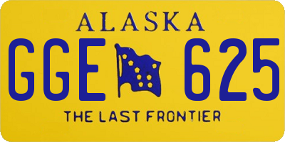 AK license plate GGE625