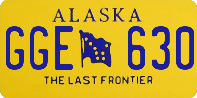 AK license plate GGE630