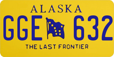 AK license plate GGE632
