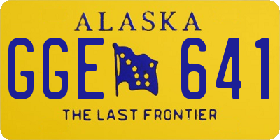 AK license plate GGE641
