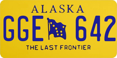 AK license plate GGE642