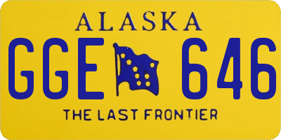 AK license plate GGE646