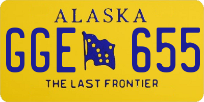 AK license plate GGE655