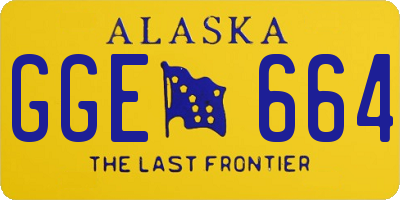 AK license plate GGE664