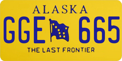AK license plate GGE665