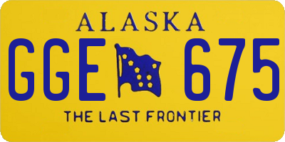 AK license plate GGE675