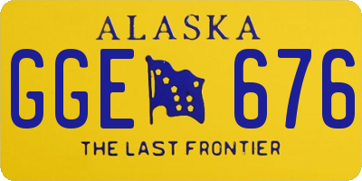 AK license plate GGE676