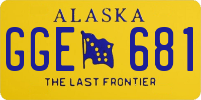 AK license plate GGE681