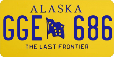 AK license plate GGE686