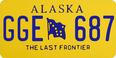 AK license plate GGE687
